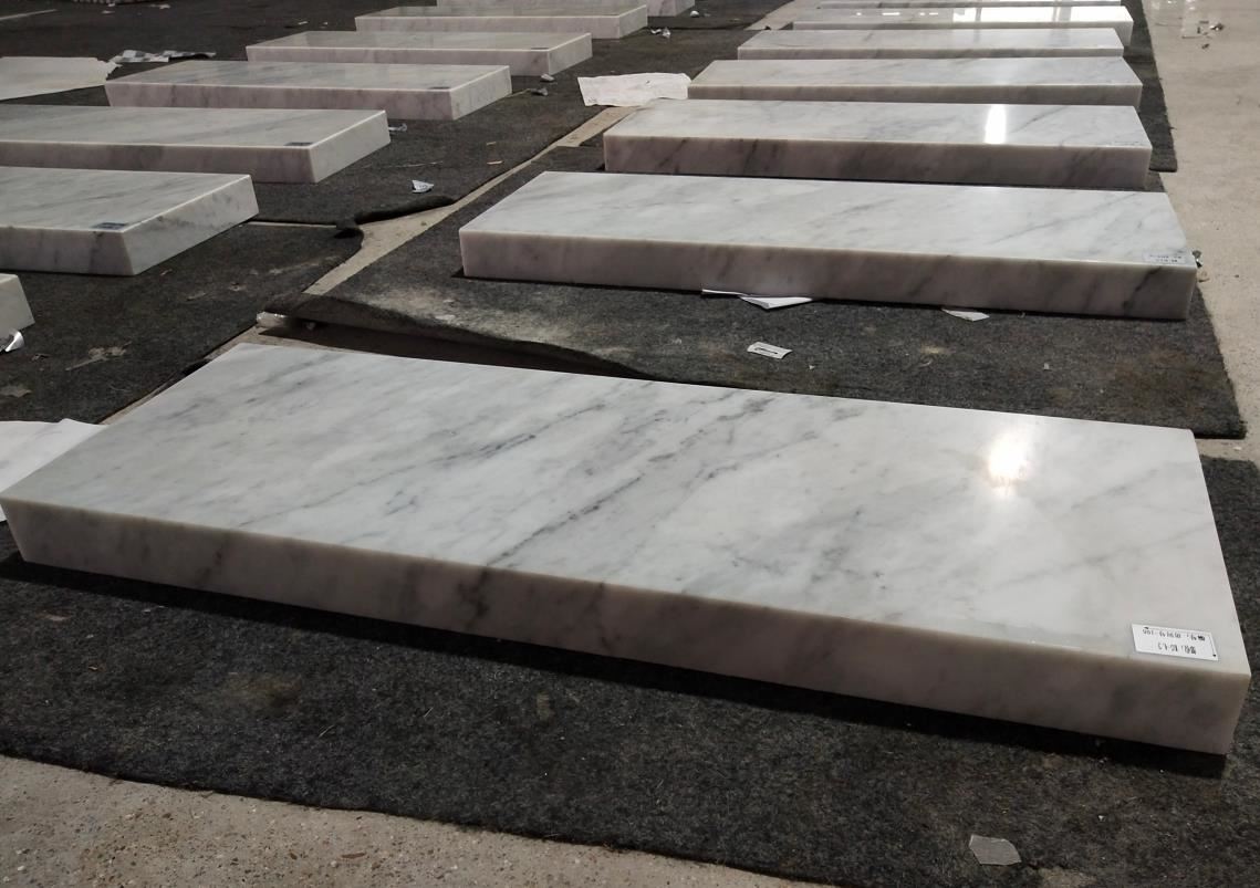 Biano Carrara White marble for steps
