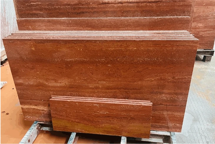 Iran Red Travertines Tiles For Luxury Interiors&Architecture factory