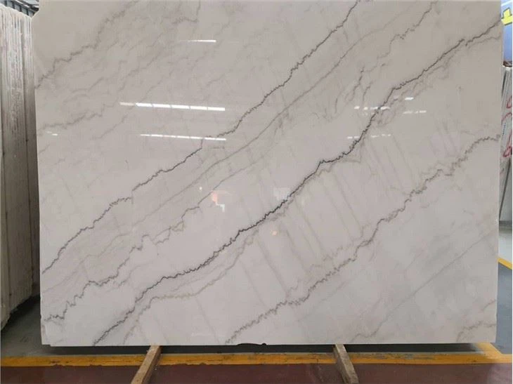 Guangxi White Marble polished slab