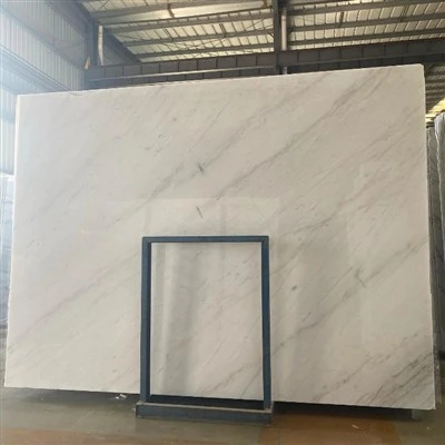Cloch Nádúrtha Marmar Bán Guangxi Snasta Síneach/Bianco Carrara